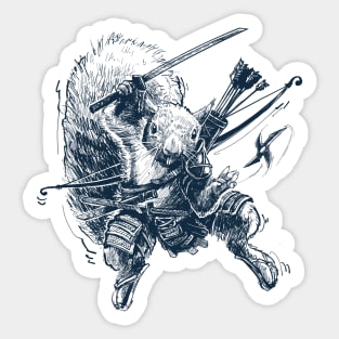 Squirrel Ninja Sticker